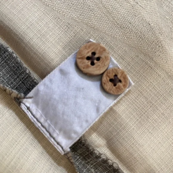 TOMMY BAHAMA Palm Tree Hawaiian Silk Button Up Green Khaki Shirt. Size L - Picture 11 of 15